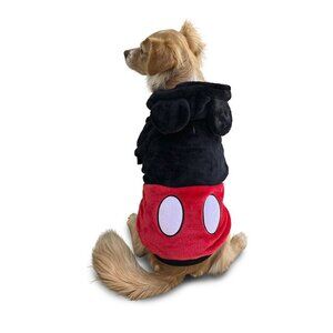 NWT DISNEY Plush MICKEY MOUSE Hoodie w/Ears Dog Outfit LARGE